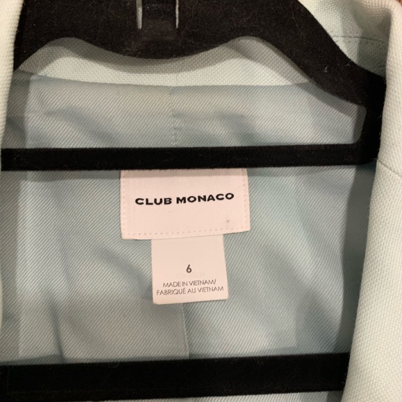 Club Monaco light blue blazer with zipper sides - Picture 4 of 6